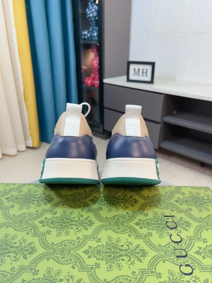 Men's shoes 💰440🌹🌹GUCCI [Gucci] New high-end brand of men's shoes, the latest fashionable casual men's shoes, trendy and versatile style, relaxed and sporty style, uppers imported from Italy, first-layer cowhide, genuine leather lining and ultra-fine workmanship. Original personalized fashionable rubber wear-resistant outsole, light and comfortable on the foot, size 38-44